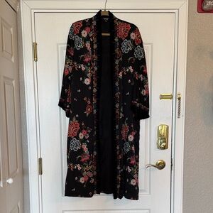 Johnny Was Black Floral Kimono